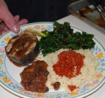 28th Anniversary at Succotash King Mackeral Steak, Cous cous, greens, chutney