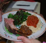 28th Anniversary at Succotash Lamb, cous cous and greens