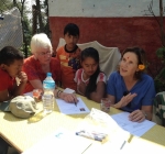 2014 - Gwen and Sydney teaching kids in Nepal