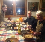 Gwen, Paul and Ginger came for supper
