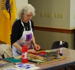 Vidabeth Benson demonstrating Silk Screen Printing at the Silk Hope All Out Art Invitational (11)