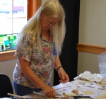 Gretchen Niver working Stained Glass at the Silk Hope All Out Art Invitational (5)